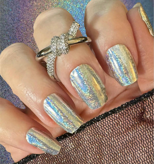 Holo Glam No Light Gel Nail Wraps (NLG)