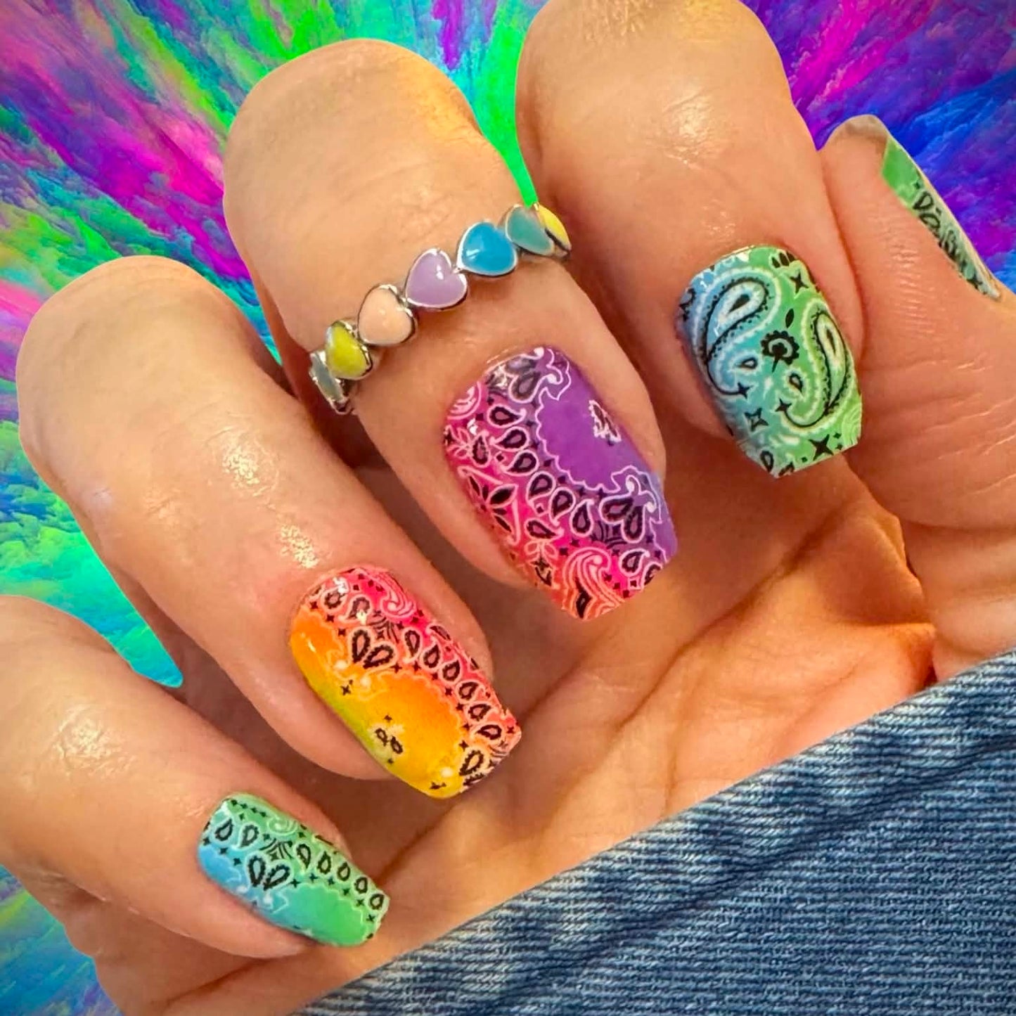 Bandana Exclusive Design Nail Wraps