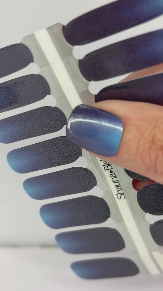 Midnight Azure Exclusive Design Nail Wraps (PEARL)