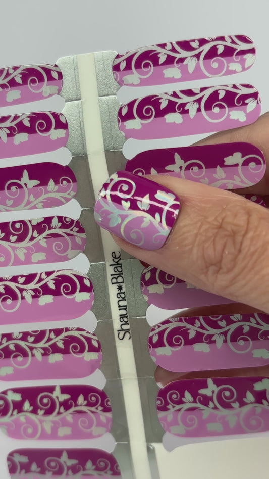 Flutterby Exclusive Design Nail Wraps (HOLO FOIL)