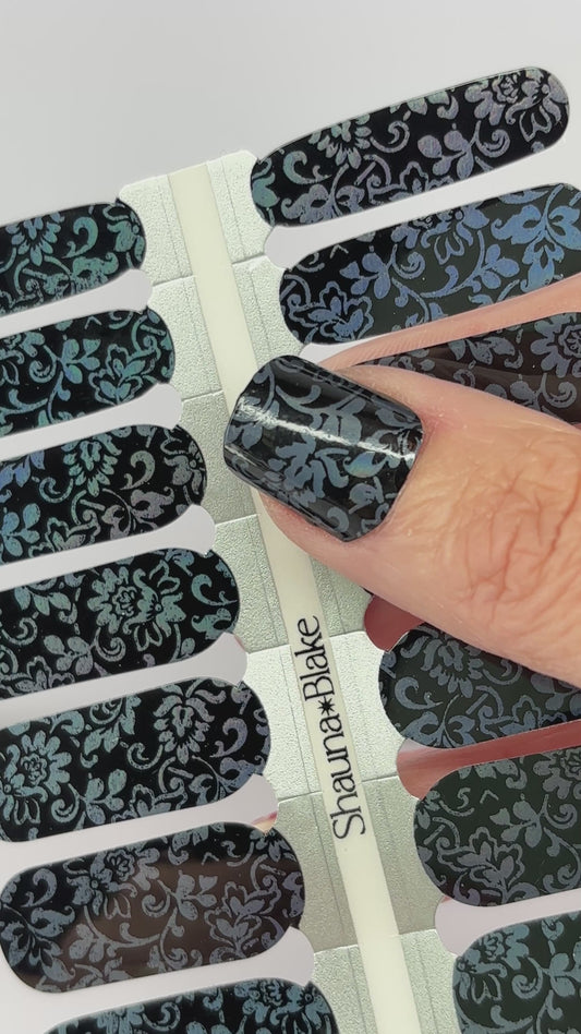 Gothic Floral Exclusive Nail Wraps (HOLO)