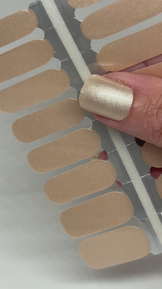 Natural Shimmer (Solid) Nail Wraps (PEARL)