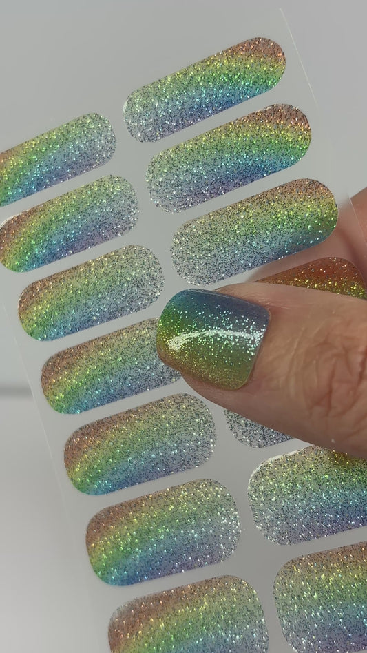 Rainbow Reverie Nail Wraps (GLITTER)