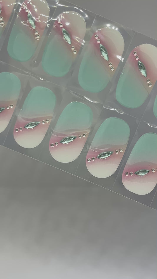Florida Coast Gem No Light Gel Nail Wraps (NLG)(GEMS)